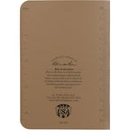 Rite in the Rain Weatherproof Soft Cover Notebook, 3.5 x 5.25 Inches - Tan - Back