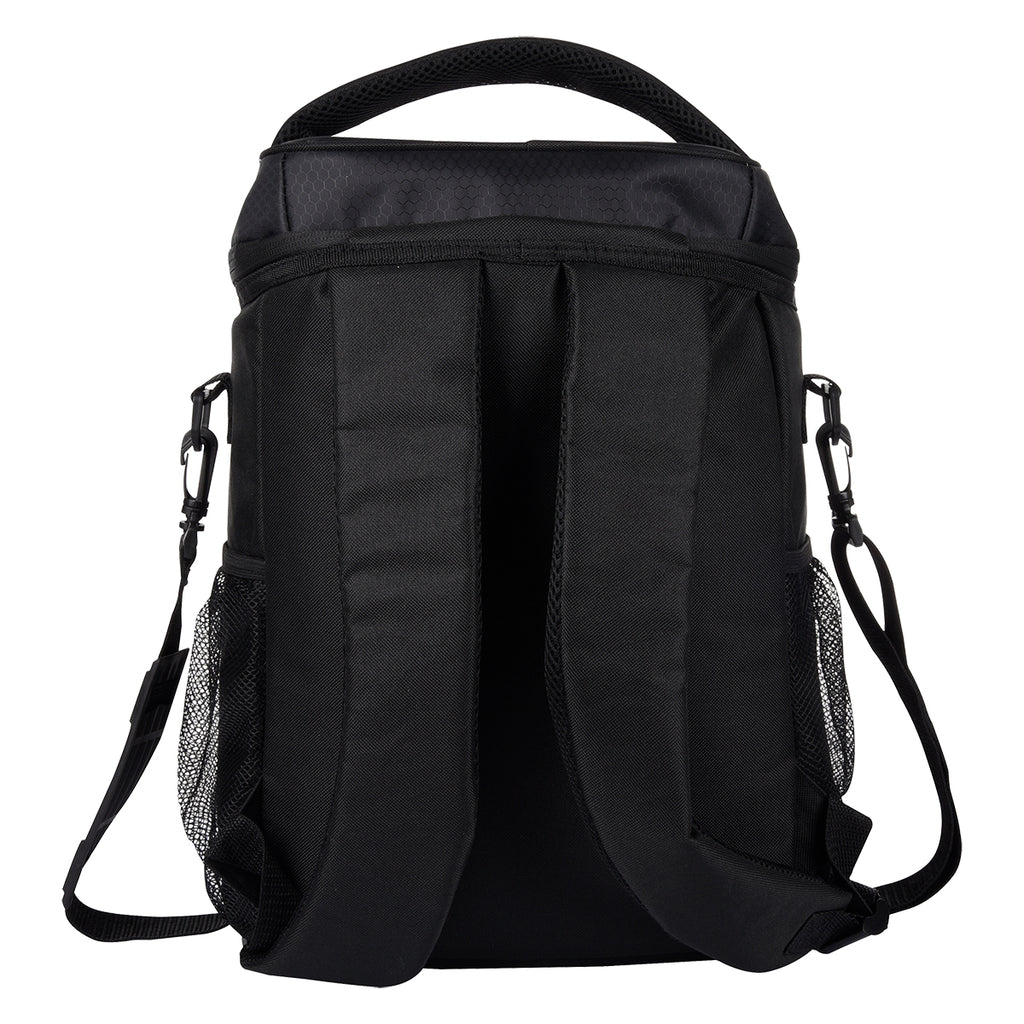Riverbank Cooler Backpack Embroidery - Black - Back