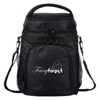 Riverbank Cooler Backpack Embroidery - Black - Silk Screen