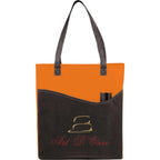Rivers Convention Tote with Front Pocket and Pen Slots Full Color - Orange - Photo