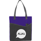 Rivers Convention Tote with Front Pocket and Pen Slots Full Color - Purple - Photo