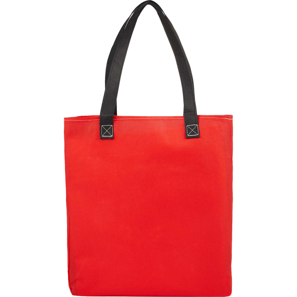 Rivers Convention Tote with Front Pocket and Pen Slots Full Color - Red with Black Trim - Back
