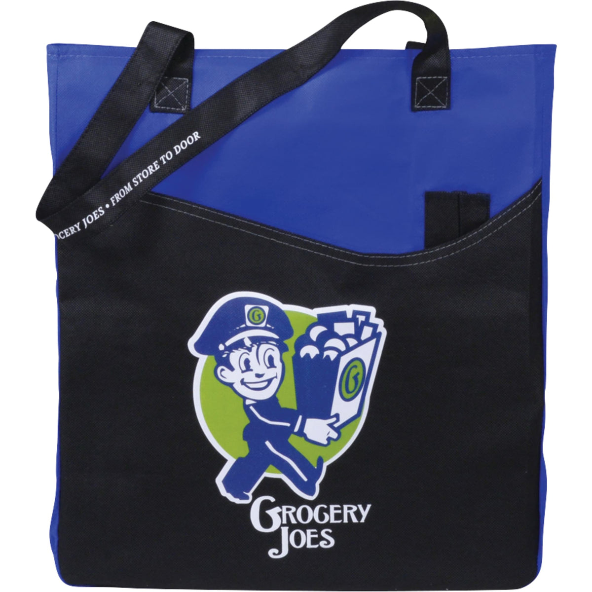 Rivers Convention Tote with Front Pocket and Pen Slots Full Color - Royal Blue - Front