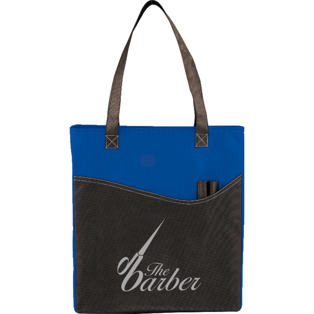 Rivers Convention Tote with Front Pocket and Pen Slots Full Color - Royal Blue - Photo