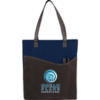 Rivers Convention Tote with Front Pocket and Pen Slots - Navy - Front