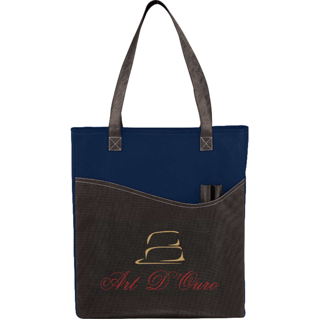 Rivers Convention Tote with Front Pocket and Pen Slots - Navy - Photo 2