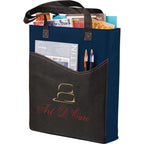 Rivers Convention Tote with Front Pocket and Pen Slots - Navy - Photo