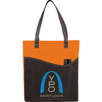Rivers Convention Tote with Front Pocket and Pen Slots - Orange - Front