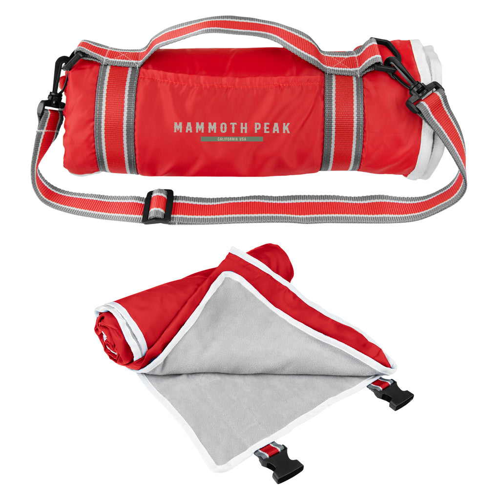 Riverside Roll-Up Blanket with Carry Handle - Red - Colorbrite