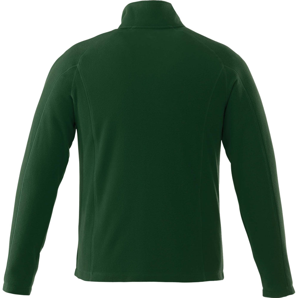 Rixford Anti-Pill Microfleece Full Zip Jacket for Men Embroidery - Forest Green - Back Flat