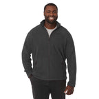 Rixford Anti-Pill Microfleece Full Zip Jacket for Men Embroidery - Grey Storm - Front