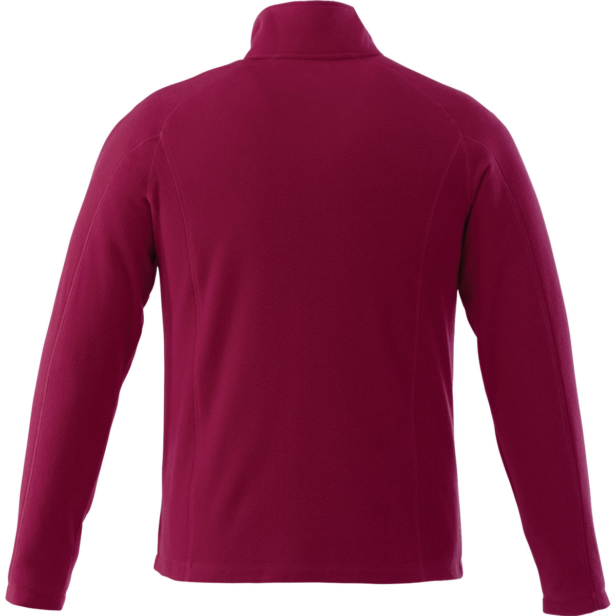 Rixford Anti-Pill Microfleece Full Zip Jacket for Men Embroidery - Maroon - Back Flat
