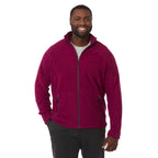 Rixford Anti-Pill Microfleece Full Zip Jacket for Men Embroidery - Maroon - Front