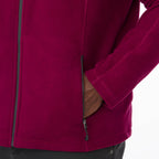 Rixford Anti-Pill Microfleece Full Zip Jacket for Men Embroidery - Maroon - On Model Detail