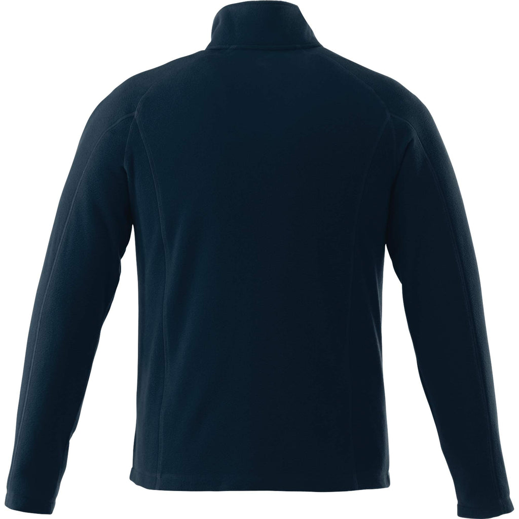 Rixford Anti-Pill Microfleece Full Zip Jacket for Men Embroidery - Navy - Back Flat