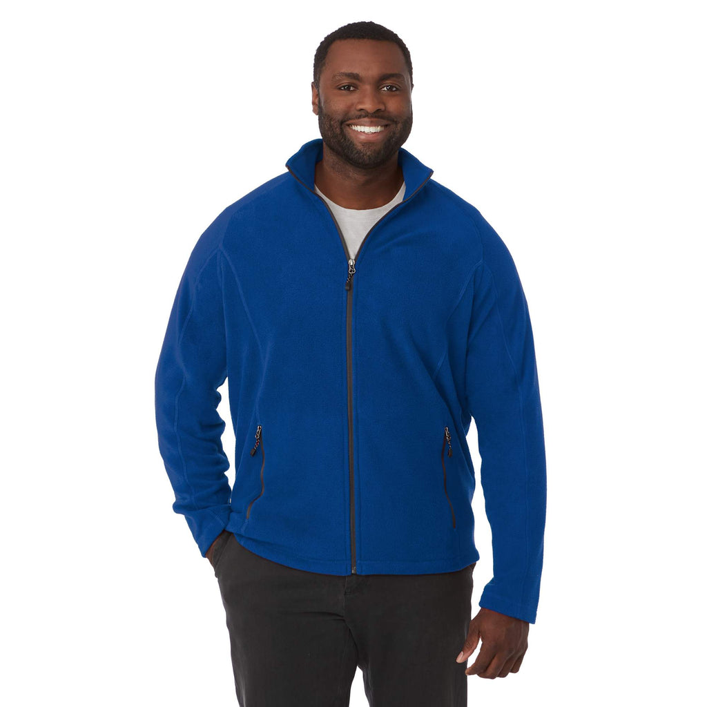 Rixford Anti-Pill Microfleece Full Zip Jacket for Men Embroidery - New Royal - Front