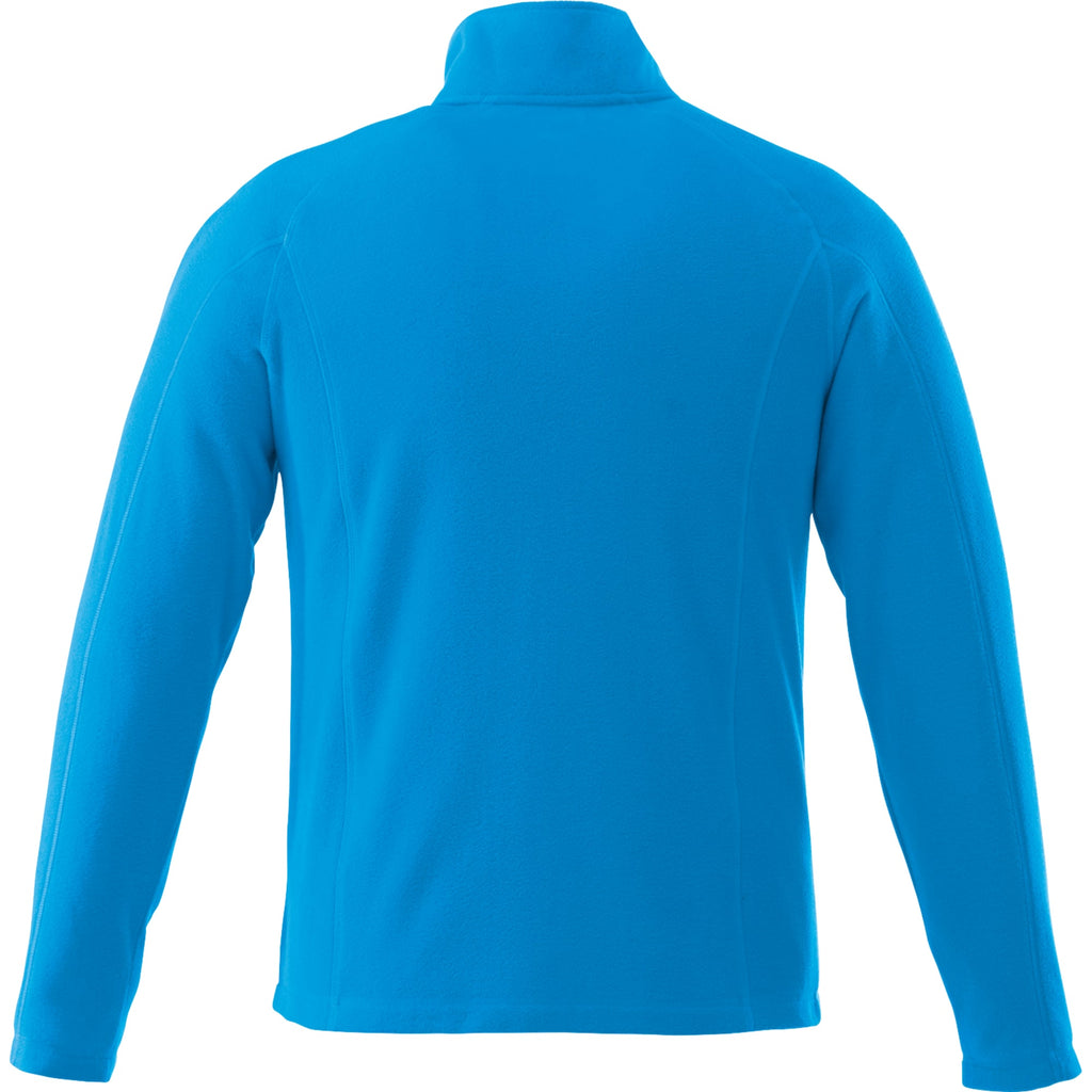 Rixford Anti-Pill Microfleece Full Zip Jacket for Men Embroidery - Olympic Blue - Back Flat