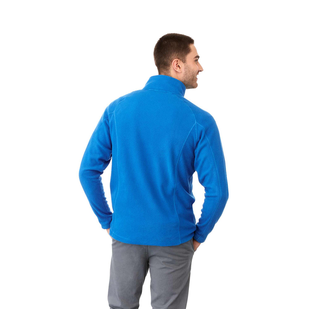 Rixford Anti-Pill Microfleece Full Zip Jacket for Men Embroidery - Olympic Blue - Back On Model