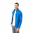 Rixford Anti-Pill Microfleece Full Zip Jacket for Men Embroidery - Olympic Blue - On Model