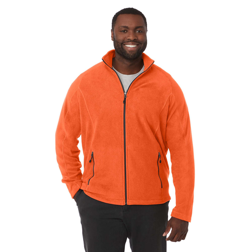 Rixford Anti-Pill Microfleece Full Zip Jacket for Men Embroidery - Saffron - Front