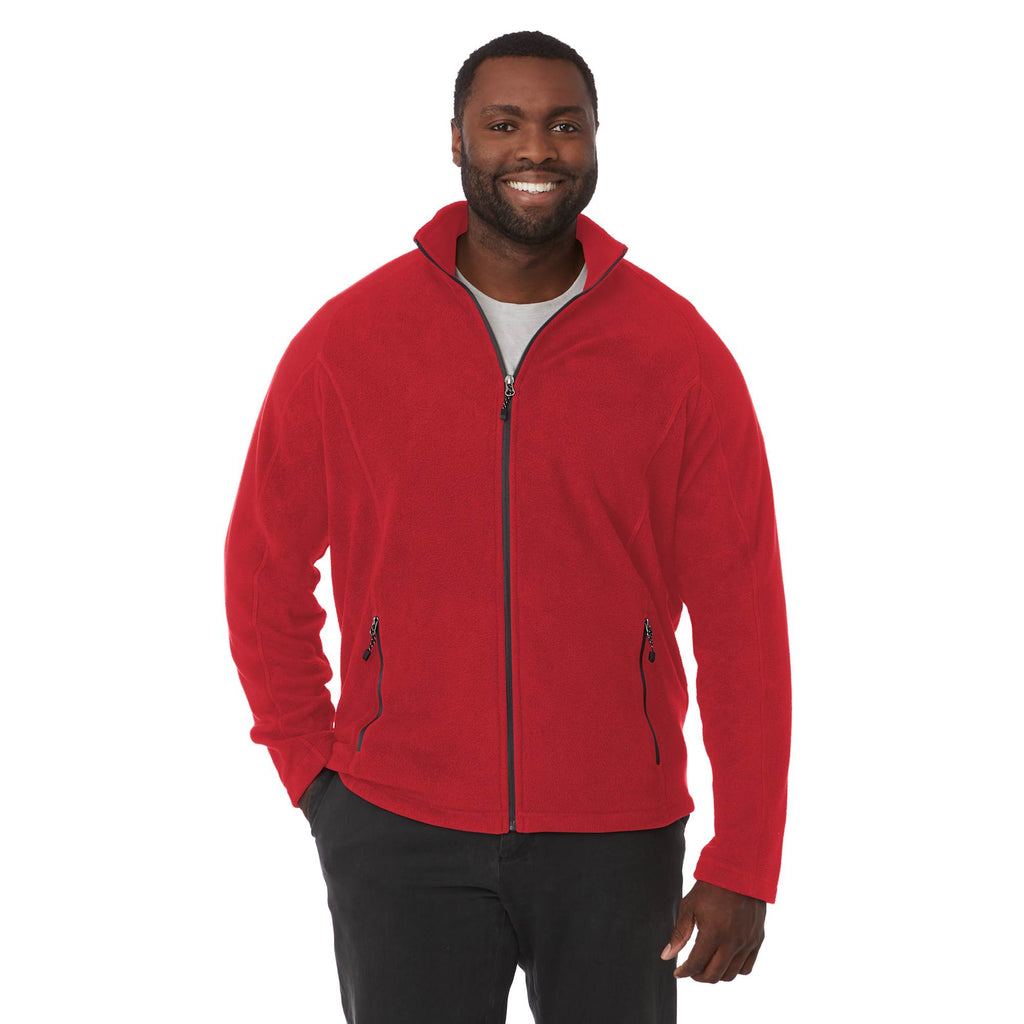 Rixford Anti-Pill Microfleece Full Zip Jacket for Men Embroidery - Team Red - Front