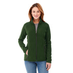 Rixford Anti-Pill Microfleece Full Zip Jacket for Women Embroidery - Forest Green - On Model
