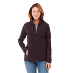 Rixford Anti-Pill Microfleece Full Zip Jacket for Women Laser Engraving - Chocolate - On Model