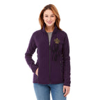 Rixford Anti-Pill Microfleece Full Zip Jacket for Women Laser Engraving - Dark Plum - Front On Model