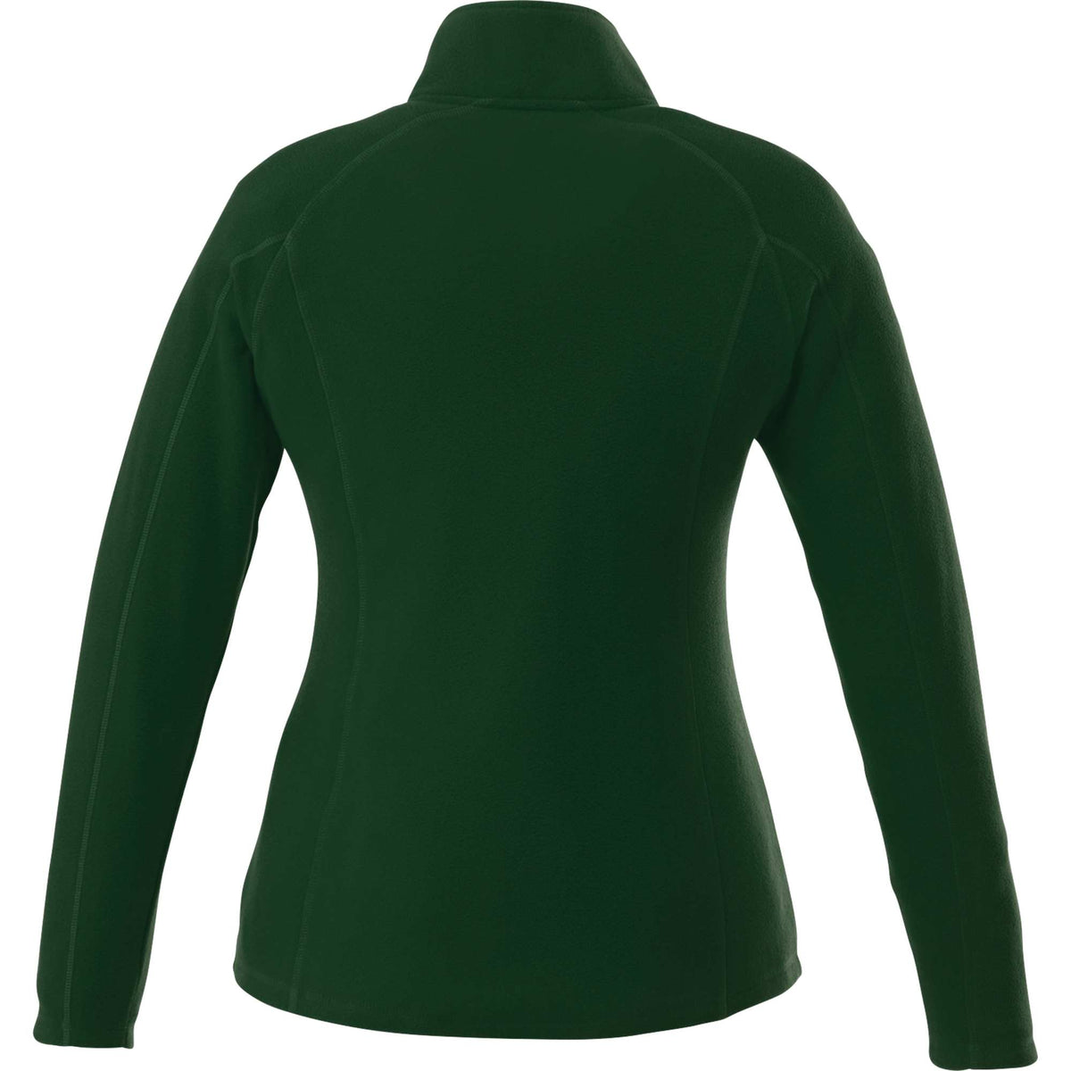 Rixford Anti-Pill Microfleece Full Zip Jacket for Women Laser Engraving - Forest Green - Back Flat