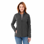 Rixford Anti-Pill Microfleece Full Zip Jacket for Women Laser Engraving - Grey Storm - On Model