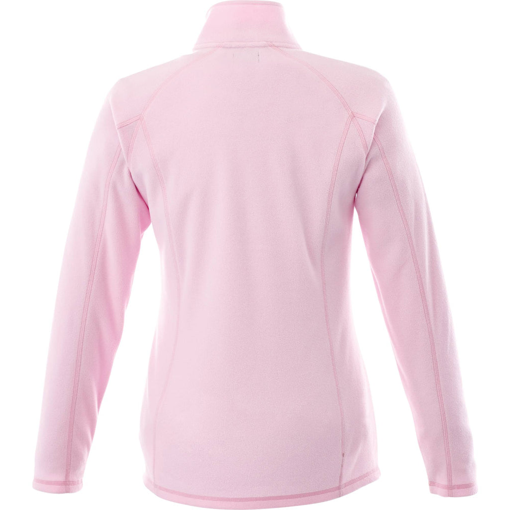 Rixford Anti-Pill Microfleece Full Zip Jacket for Women Laser Engraving - Pink Zircon - Back Flat