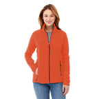 Rixford Anti-Pill Microfleece Full Zip Jacket for Women Laser Engraving - Saffron - On Model