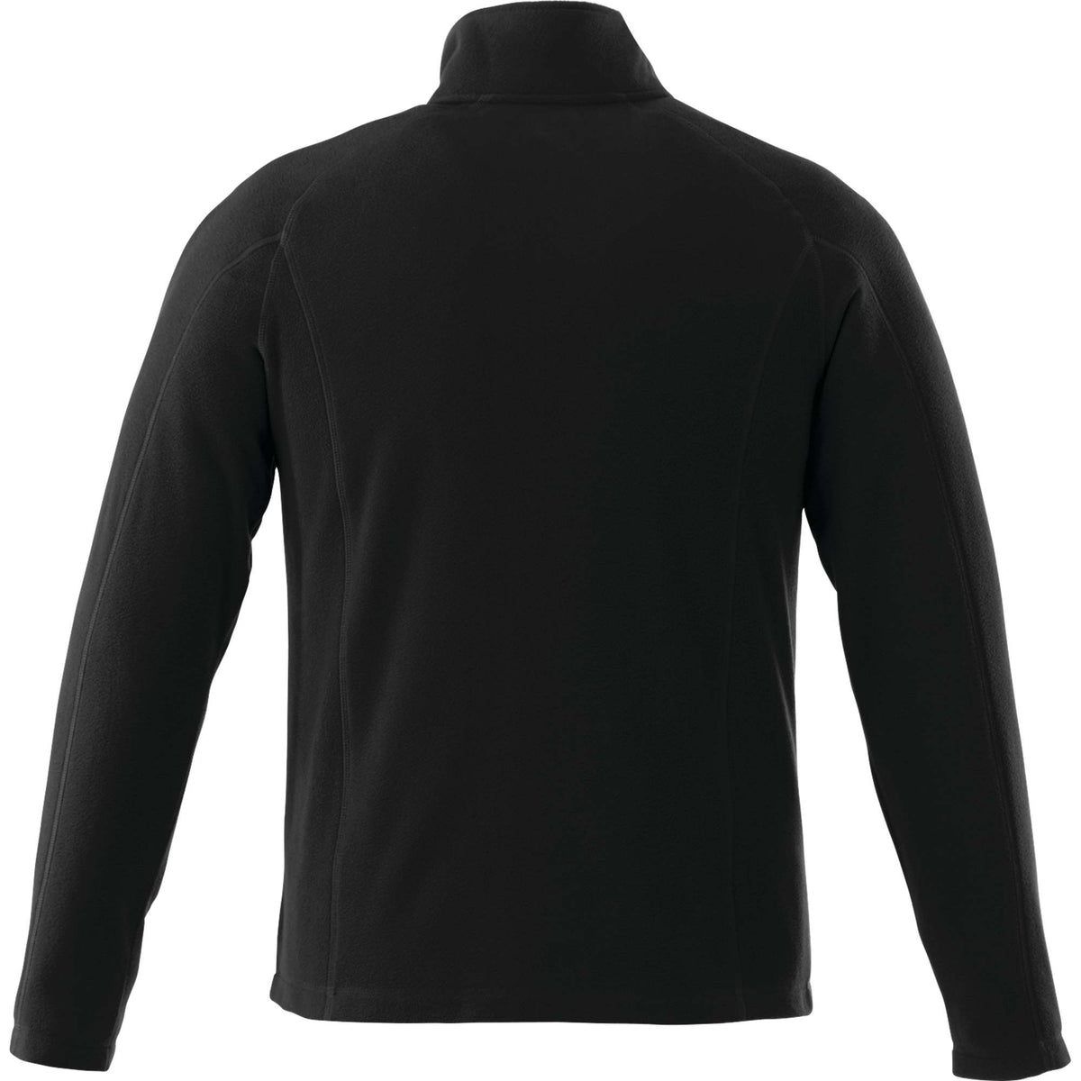 Rixford Tall Full Zip Microfleece Jacket for Men Laser Engraving - Black - Back Flat