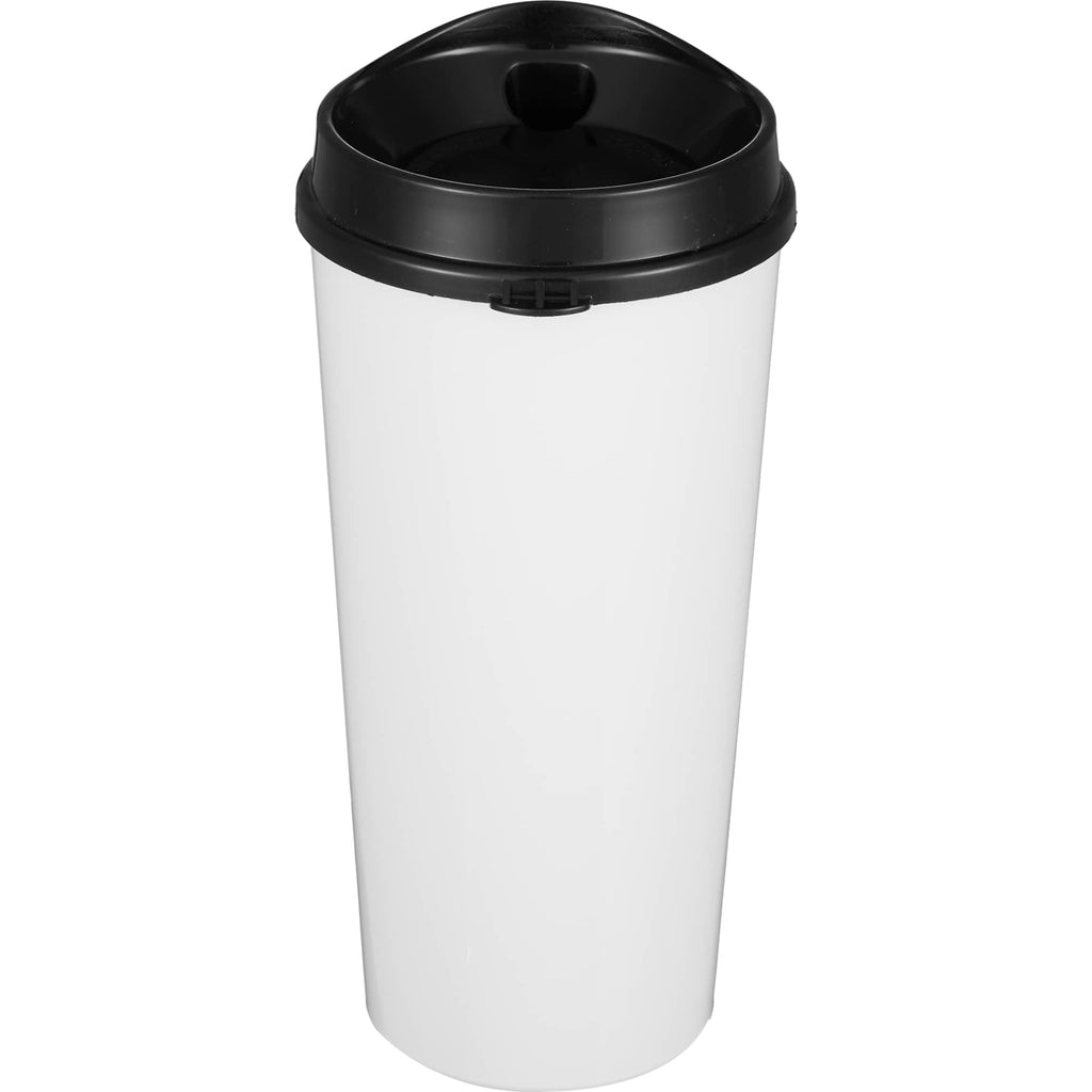 Roadmaster Travel Tumbler with Sip-Through Lid, 20 oz - Black - Back