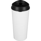 Roadmaster Travel Tumbler with Sip-Through Lid, 20 oz - Black - Back