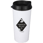 Roadmaster Travel Tumbler with Sip-Through Lid, 20 oz - Black - Front