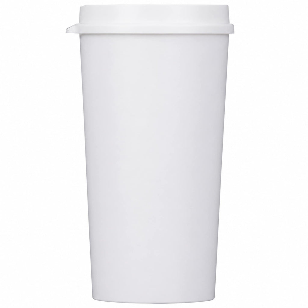 Roadmaster Travel Tumbler with Sip-Through Lid, 20 oz - White - Straight
