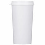 Roadmaster Travel Tumbler with Sip-Through Lid, 20 oz - White - Straight