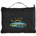 Roam Fleece Travel Blanket in Carry Tote - Black - Front