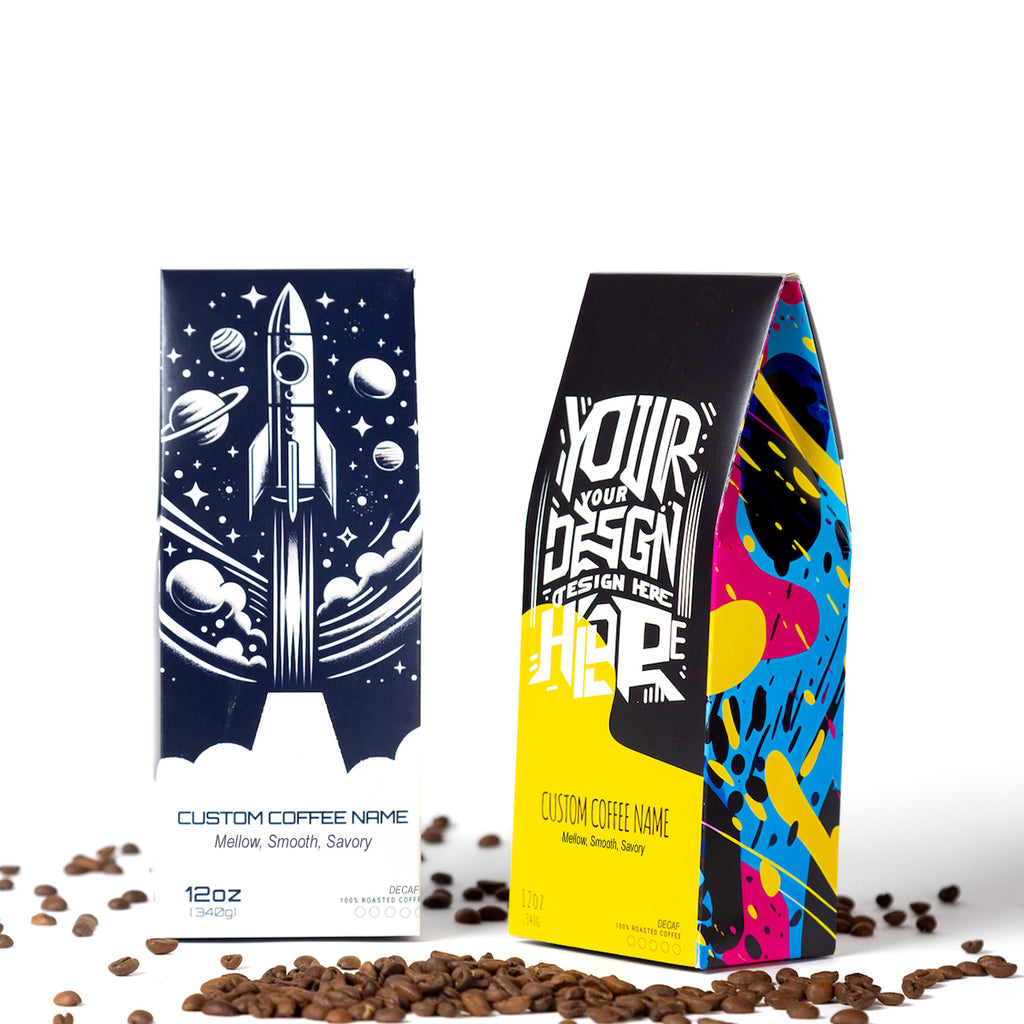 Roastify Whole Bean Decaf Coffee, 12 oz - White - 4CP