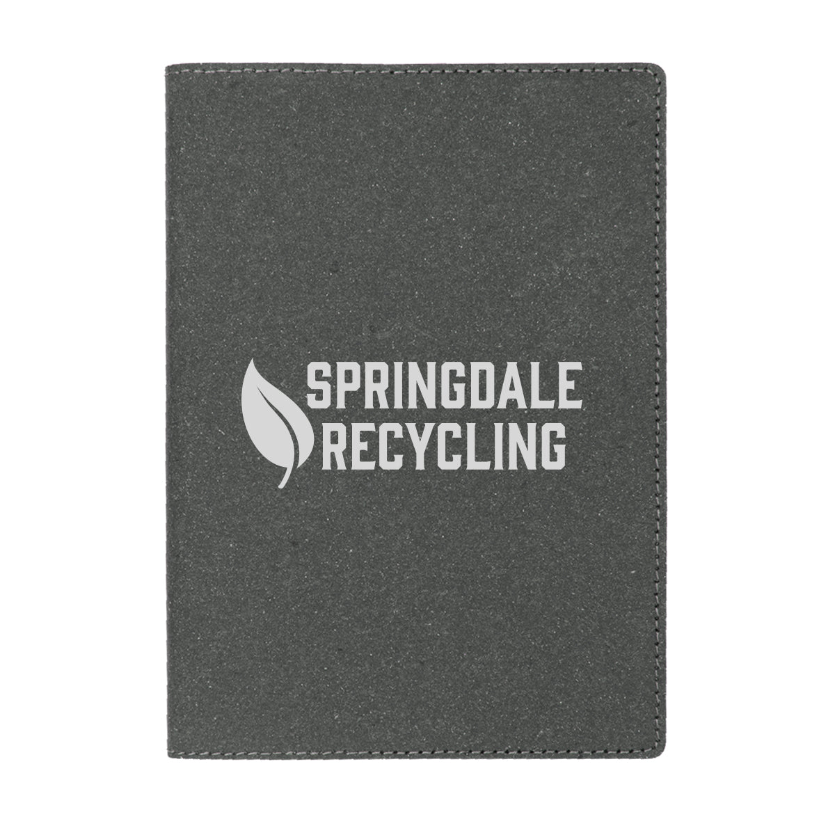 Rochester Journal in Recycled Leather - Charcoal - Silk Screen