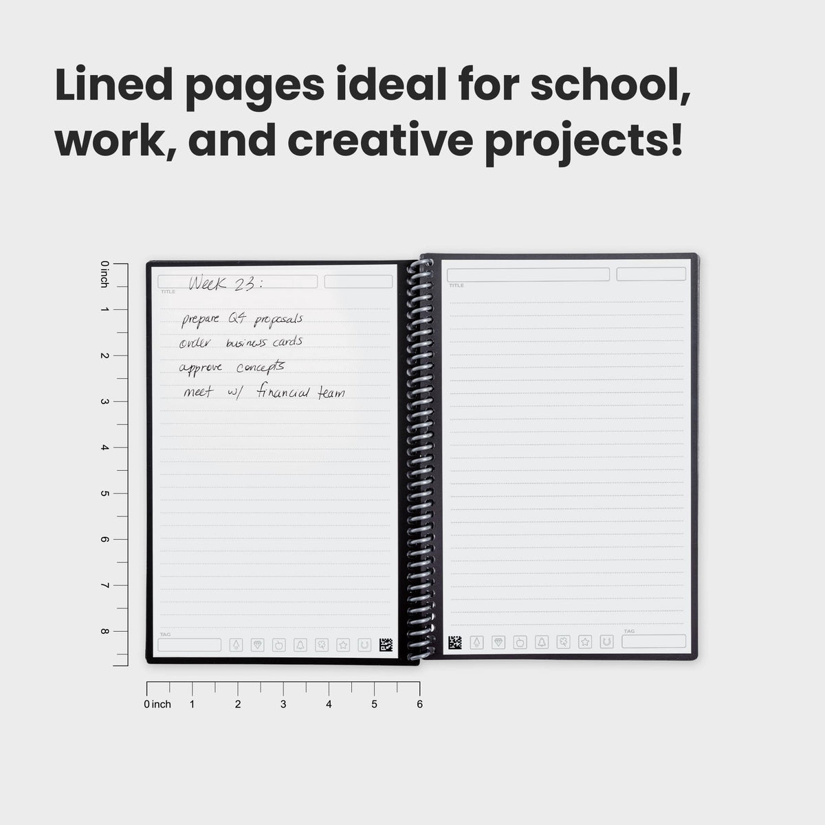 Rocketbook Core Reusable Notebook Set, Executive Size - Black - Detail 5