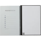 Rocketbook Core Reusable Notebook Set, Executive Size - Black - Open