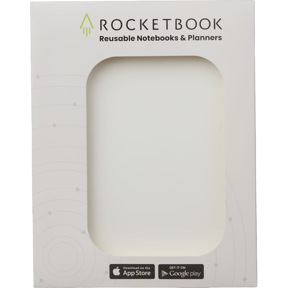 Rocketbook Core Reusable Notebook Set, Executive Size - White - Packaging