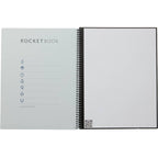 Rocketbook Core Reusable Notebook Set, Letter Size - Black - Open
