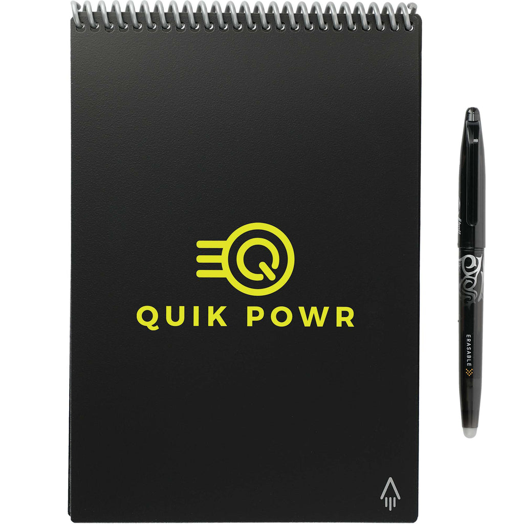 Rocketbook Executive Flip Reusable Notebook, 9 x 6 Inches - Black - Front Whdqst