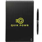 Rocketbook Executive Flip Reusable Notebook, 9 x 6 Inches - Black - Front Whdqst