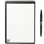 Rocketbook Executive Flip Reusable Notebook, 9 x 6 Inches - Black - Top Open Lgmggz