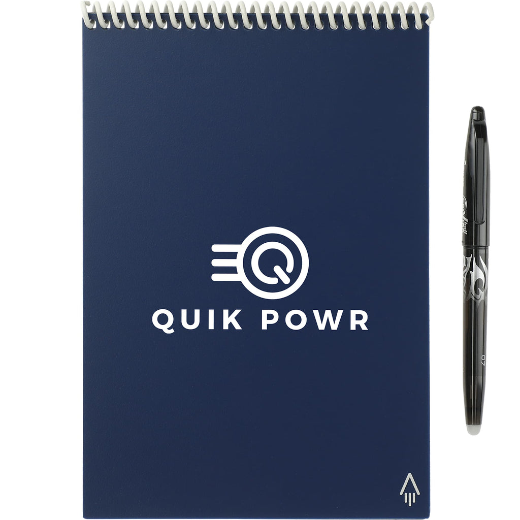 Rocketbook Executive Flip Reusable Notebook, 9 x 6 Inches - Navy - Front