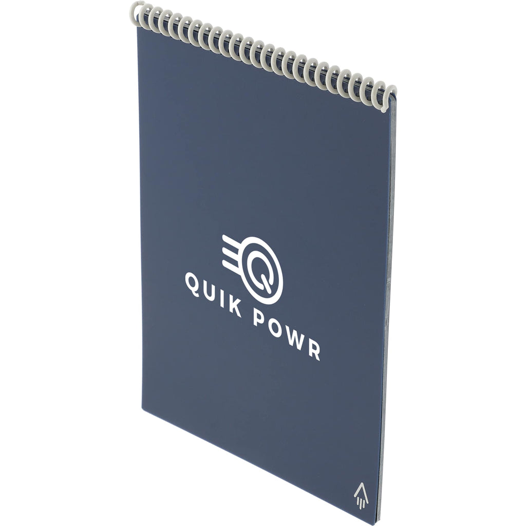 Rocketbook Executive Flip Reusable Notebook, 9 x 6 Inches - Navy - Left Angle